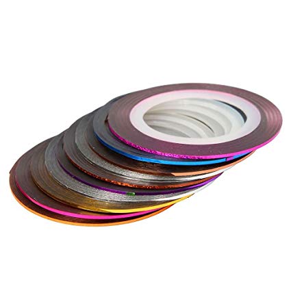 30Pcs Mixed Colors Rolls Striping Tape Line Nail Art Tips Decoration Sticker from Y2B