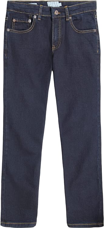 Lucky Brand Boys' Classic Fit Straight Leg Denim Jeans, 5-Pocket Style & Zipper Closure