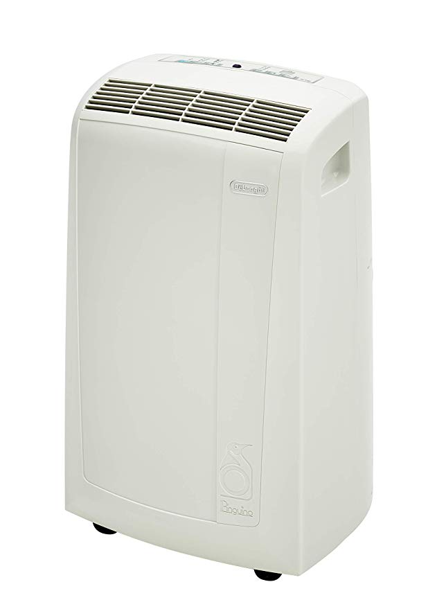 DeLonghi Pinguino 3-in-1 Portable Air Conditioner, Dehumidifier & Fan with Remote Control & Wheels, 400 sq. ft, Medium Room, White