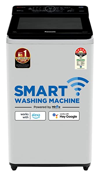 Panasonic 7 Kg Wifi Built-In Heater Fully-Automatic Top Loading Smart Washing Machine (NA-F70AH10MB, Middle Free Silver, Works with Alexa)