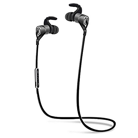 Bluetooth Headsets，Sweatproof V4.1 Sports Earphones with Microphone，Wireless Stereo Bluetooth Headphones With Magnet Attraction for iPhone, Android Smartphones And Other Bluetooth Devices,（Black）