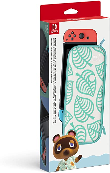 Nintendo Switch Animal Crossing: New Horizons Aloha Edition Carrying Case & Screen Protector