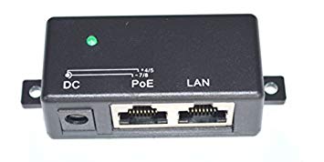 WS-GPOE-1-WM | Gigabit Passive Power Over Ethernet Injector - Combines 10/100/1000 Data and DC Power on RJ45 for PoE, 2.1mm x 5.5mm DC Connector Will Accept 12-57v DC