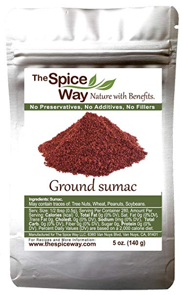 The Spice Way Pure Sumac - 100% Sumac Spice, No Salt, Freshly Ground 5 oz