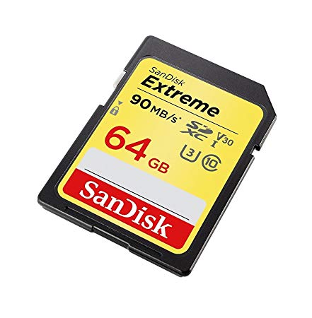 SanDisk Extreme 64GB SDXC UHS-I Card (SDSDXVE-064G-GNCIN) [Newest Version] (Easy Packaging)