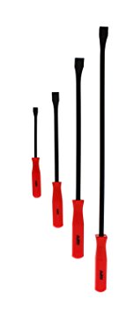 ABN 4 Piece Pry Bar Set – 8, 12, 18, 24-Inch Bars with Oversized Handles - for Lifting, Prying, and Moving Objects