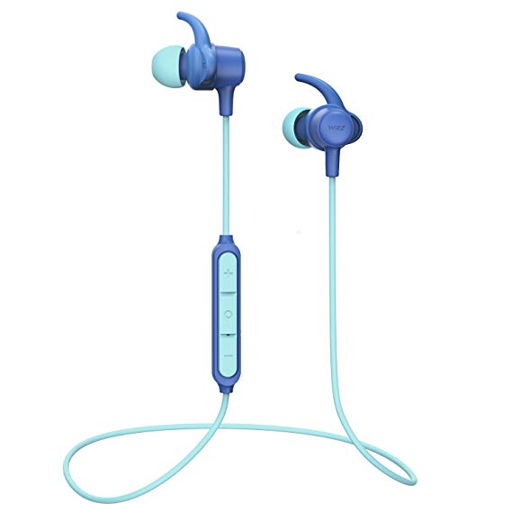 Bluetooth Headphones WRZ S8 Wireless Earbuds Magnetic Mic Sport Running Workout Gym Travelling 10 Hours Playtime Waterproof Earphones for Android iOS Cell Phones Laptops Tablets (Blue)