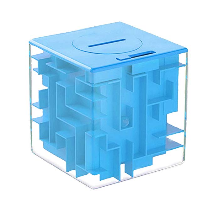 Money puzzle, LightTheBo Money Maze Puzzle Box For Kids and Adults- Unique Way To Give Gifts For Special People(Blue)