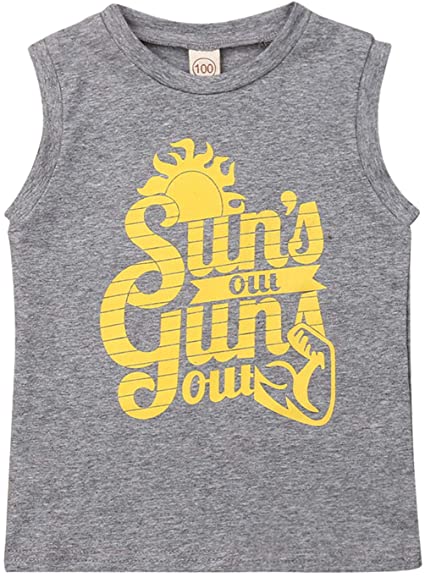 Toddler Boys Sun's Out Guns Out Tank Top Sleeevless T Shirt