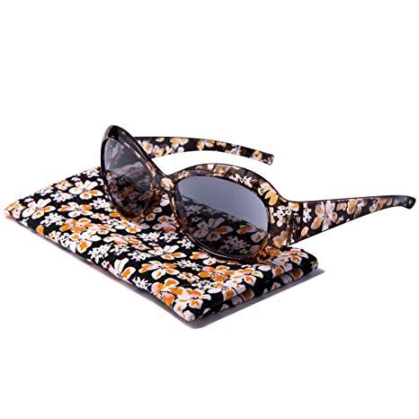 EYEGUARD Outdoor Reading Sunglasses Elegant Womens Reading Glasses with Beautiful Patterns for Ladies Readers