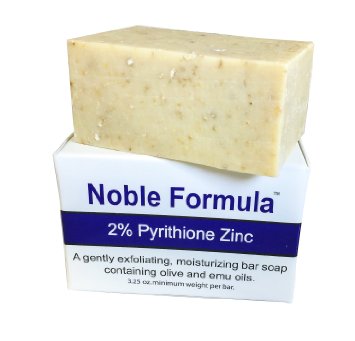 Noble Formula 2% Pyrithione Zinc (ZnP) Bar Soap 3.25 oz - Hand Crafted in the USA, Especially Formulated for Those with Psoriasis, Eczema, Dry and Sensitive Skin