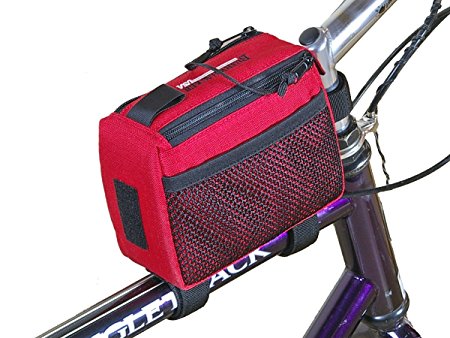 Bushwhacker Diablo Red - Bicycle Top Tube Bag Cycling Frame Pack Bike Stem Bag Front Rear Accessories