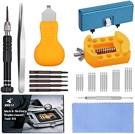 JOREST Watch Battery Replacement Kit, Watch Repair Screwdriver, Watch Band  tool