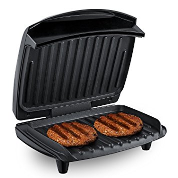 Aicok Indoor Grill 2-Seaving Sturdy Electric Griddle 1000W Fast Heat Up Contact Grill for Steak, Panini Press, Sandwich and More with Grill Marks, Nonstick Plate Grill, Black