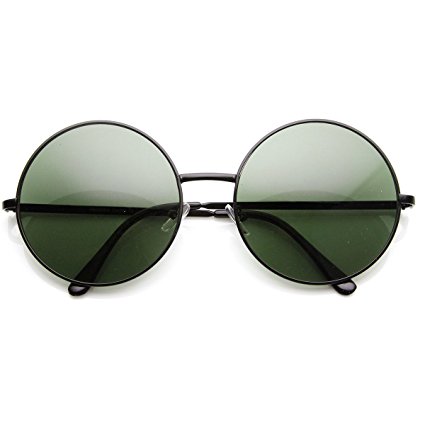 zeroUV - Super Large Oversized Metal Round Circle Sunglasses