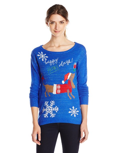 Women's Happy Howlidays Dachshund Ugly Christmas Sweater