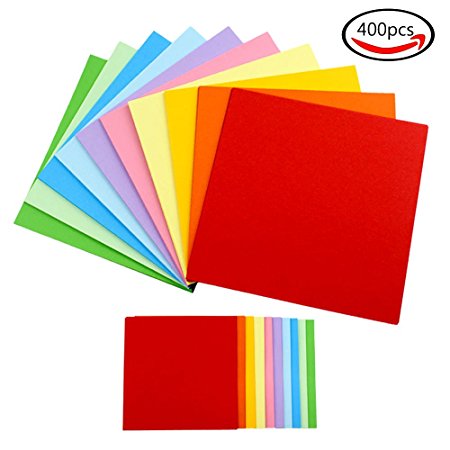 JPSOR 400 Sheets Double Sided Origami Paper (200 Sheets 6.3"×6.3"  200 Sheets 3.2"×3.2")