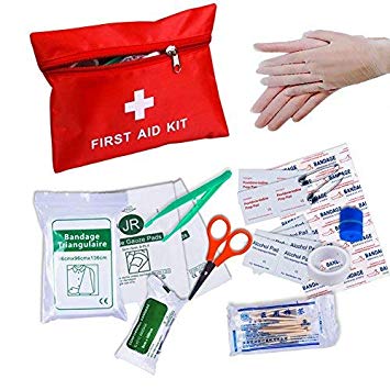 First Aid Kit, Convenient Survival Medical Kit Outdoor Emergency Bag Durable Waterproof Compact Response Trauma Bag for Home Car School Sports Travel Outdoor Hiking Camping