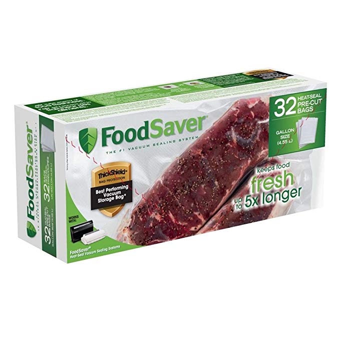 FoodSaver Gallon Heat Seal Pre-Cut Bags (32 Count)