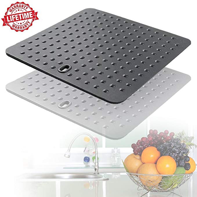 Food Grade Silicone Trivet, IC ICLOVER [LIFE TIME WARRANTY ] Heat Resistant Flexible Kitchen Mat Bathroon Mat [Resisted Up to  500 Degrees] Dishwasher Safe-FDA Certificated