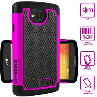 ElBolt Dual Layer Protective Case for LG Tribute / LG Optimus F60 - Pink with Free HD Screen Protector by ElBolt TM