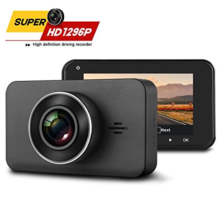 Car Dash Cam Uten 1296P Upgrade Car Recorder 3" LCD Screen Full HD 170 Degree Wide Angle Dashboard Camera Recorder with Mstar Solution  G-Sensor for Super Night and Day Clear Vision