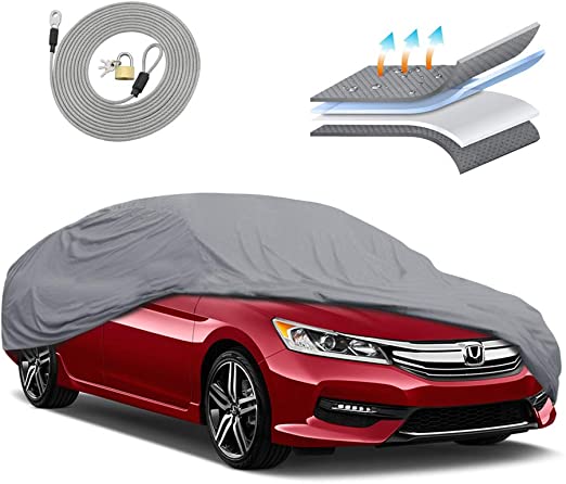 Motor Trend OC444 4 Layer Series Outdoor Car Cover Custom Fit for Honda Accord 2014-2018 All Weather Protect Waterproof