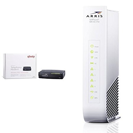 ARRIS SURFboard TM822G Xfinity Voice Modem / ARRIS AC1750 Dual-Band Wi-Fi Router