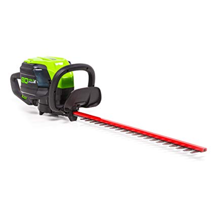 Greenworks HT80L00 Pro 80V 24-Inch Brushless Hedge Trimmer, Battery Not Included, Black and Green