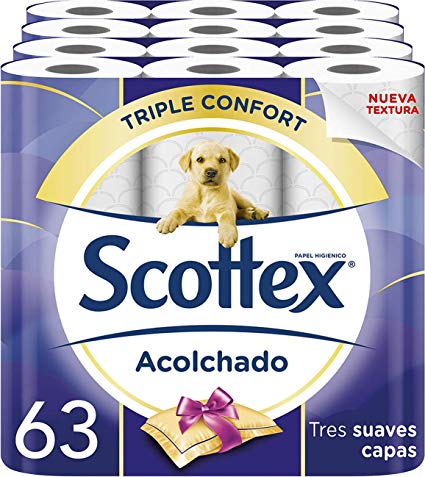 Scottex Padded Toilet Paper – 63 Rolls