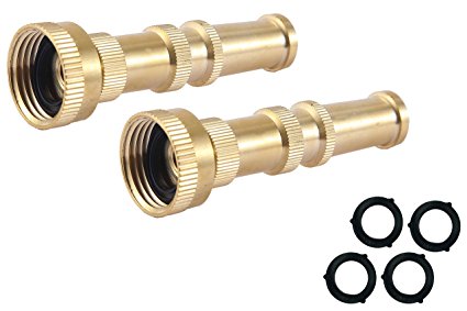 HQMPC Heavy Duty Garden Brass Adjustable Spray Nozzle 4pcs Pressure Washers (2PCS)