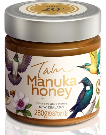 Certified UMF20  (MGO 829) Manuka Honey 280gm glass jar (9.87oz) from the ecofriendly brand Tahi