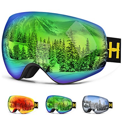 Ski Goggles Pro - Homeme Snow Goggles with UV 400 Double Lens Anti-fog for Women & Man