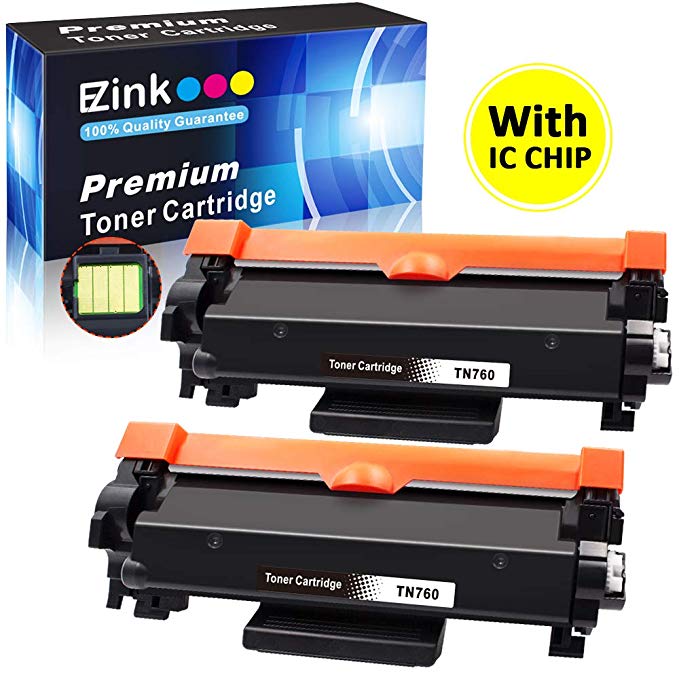 E-Z Ink (TM) with Chip Compatible Toner Cartridge Replacement for Brother TN760 TN-760 TN730 TN-730 (Black,2 Pack)