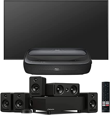 Hisense 100L9G 100" Laser TV TriChroma 4K Projector Bundle with Monaco Speaker System