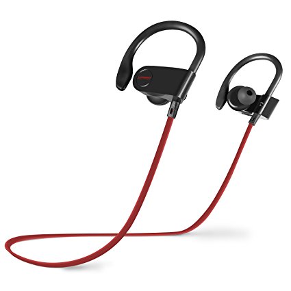 KOBRA Bluetooth Headphones - Wireless Sports Headphones With Built-In Microphone - Ergonomic Hooks & Earbuds - Sweatproof & Secure Fit - Compatible For iPhone, Android, and More!