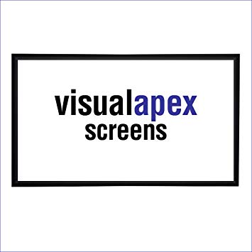 Visual Apex Fixed Frame Projector Screen 135 inch 4K/8K Ultra HDR, 3D Active - Home Theater Movie Projection Screen - PVC Matte White – Thin Bezel 2.36” Black Velvet (135", 16:9 Format)