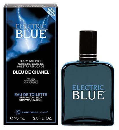 Parfums Belcam Electric Blue Version of Bleu De Chanel Eau De Toilette Spray, 2.5 Fluid Ounce
