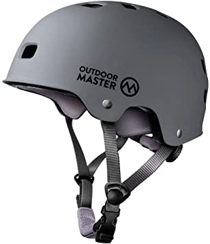 OutdoorMaster Skateboard Cycling Helmet - ASTM & CPSC Certified Two Removable Liners Ventilation Multi-Sport Scooter Roller Skate Inline Skating Rollerblading for Kids, Youth & Adults