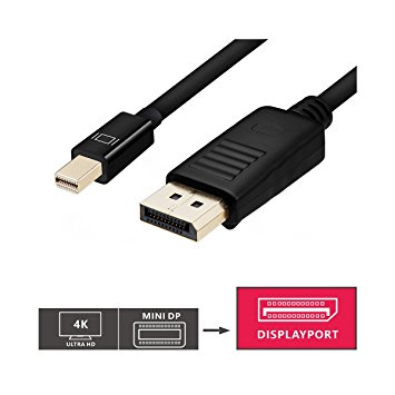 SZCTKlink Mini DP to DP Cable,Gold Plated Mini DisplayPort MiniDP to DisplayPort Cable 4K Resolution C1010-01