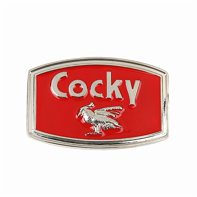 MASOP Rectangle Casual Animal Mens Cocky Rooster Belt Buckles Metal Cowboy