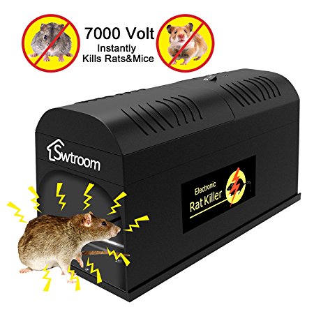 Electronic Rat Traps,High Voltage Emitting, Swtroom Mouse Traps Electronic,Effective and Powerful killer for rats ,squirrels and other similar rodents