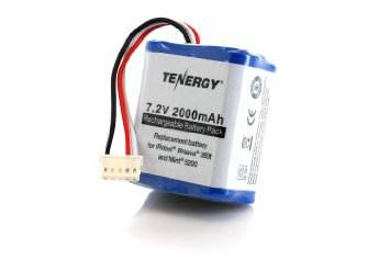 Tenergy 7.2V 2000mAh Replacement Battery for iRobot® Braava® 380t & Mint® 5200