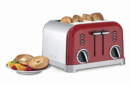 Cuisinart CPT-180MR Metal Classic 4-Slice Toaster, Metallic Red