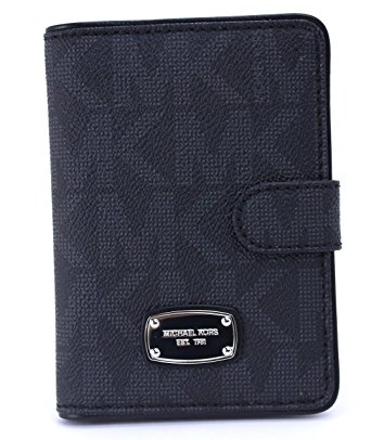 Michael Kors Jet Set Item Black PVC Passport Case