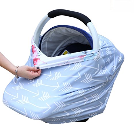 Winter Wram Double Layer & Double-face Use Baby Car Seat Cover Multipurpose Nursing Cover