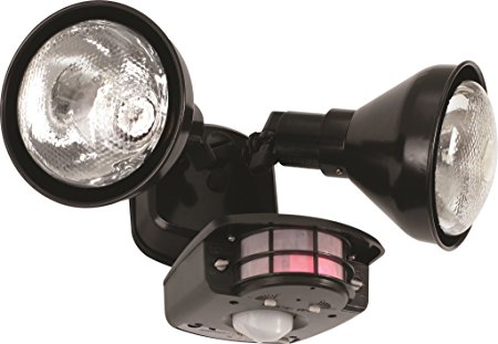 Lithonia Lighting Oms 3000 PR2 120 Ddb M4 2 Head Flood Light with Forward and Downward Motion Sensor Dark, Higher Wattage, Bronze