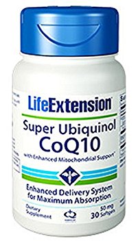 Life Extension Super Ubiquinol CoQ10 with Enhanced Mitochondrial Support (50mg, 30 Softgels)