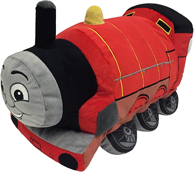 Thomas and Friends Plush Stuffed James Pillow Buddy - Kids Super Soft Polyester Microfiber, 15 inch (Official Mattel Product)