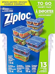 Ziploc To Go Storage Containers, Variety Pack, 26 Count